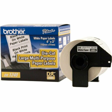 BROTHER INTERNATIONAL 4'' x 2'' Paper Labels 600 DK1240